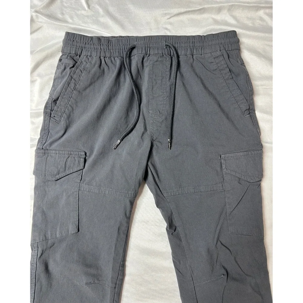 Projek Raw Mens Cargo Jogger Pants Charcoal Gray Classic Fit Coupe Classique Sm